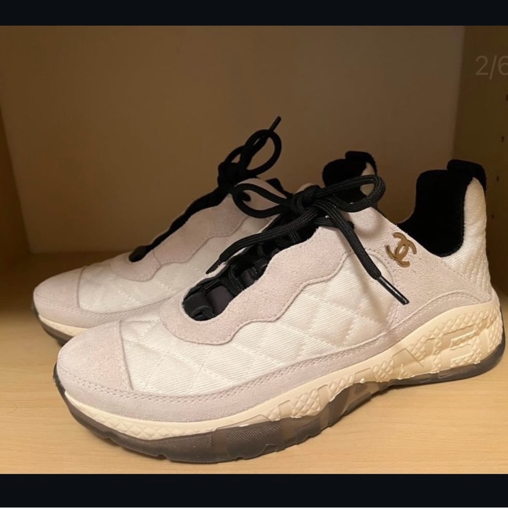 Chanel Women's White Sneakers - Picture 2 of 6